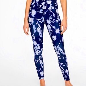 Athleta Floral Blue Women's Leggings M